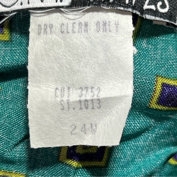 Vintage C.M Shapes Tank Top Womens 24 Green Boxy Made In USA - Picture 5 of 11